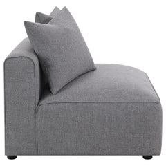 Jennifer Upholstered Armless Chair Grey - What&