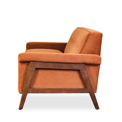 Jesper Sofa in Julia Cinder detail view - mid-century sofa with walnut legs by Stylus - Whats New Furniture Portland OR