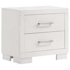 Jessica 2-drawer Nightstand Snow White - What&