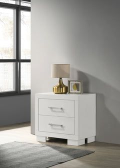 Jessica 2-drawer Nightstand Snow White - What&