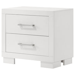 Jessica 2-drawer Nightstand Snow White - What&
