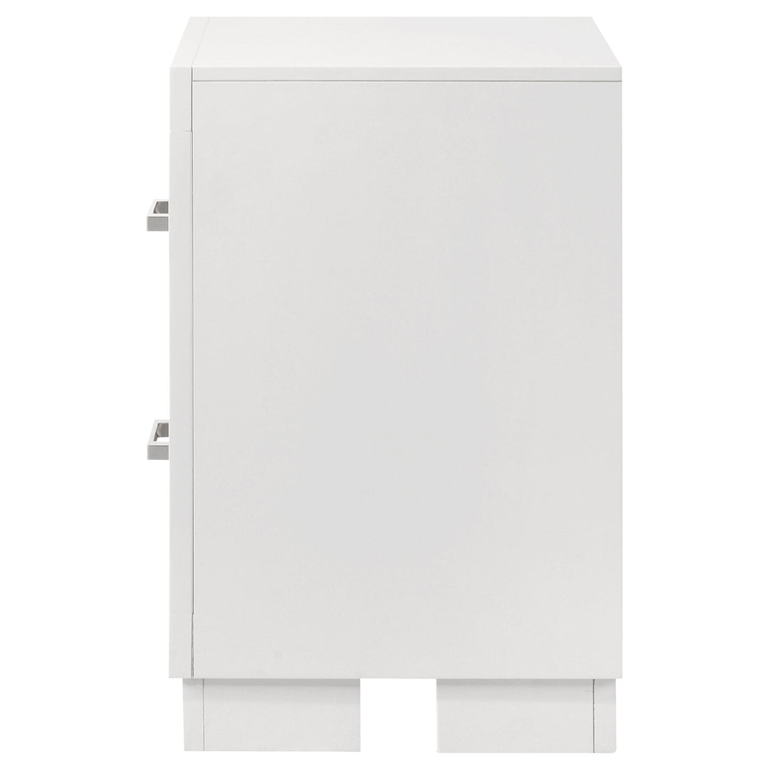 Jessica 2-drawer Nightstand Snow White - What&