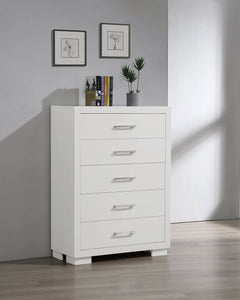 Jessica 5-drawer Bedroom Chest Snow White - What&