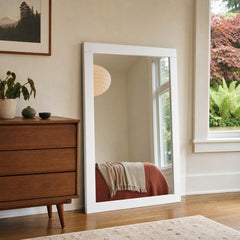 Jessica Dresser Mirror Snow White styled in Portland Montavilla cottage living room - What&