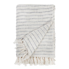 Jojo Oversized Throw in Ivory/Blue Grey, studio view - Whats New Furniture Portland