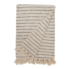Jojo Oversized Throw in Ivory/Charcoal, studio view - Whats New Furniture Portland