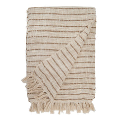 Jojo Oversized Throw in Ivory/Walnut, studio view - Whats New Furniture Portland