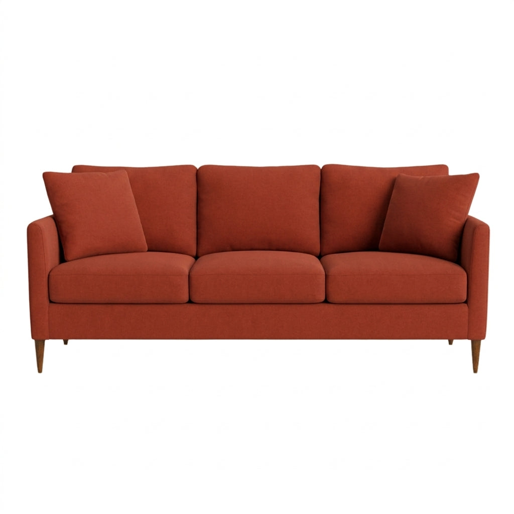 Josie Sofa in Infusion Seawater back view - mid-century sofa by Stylus - Whats New Furniture Portland OR