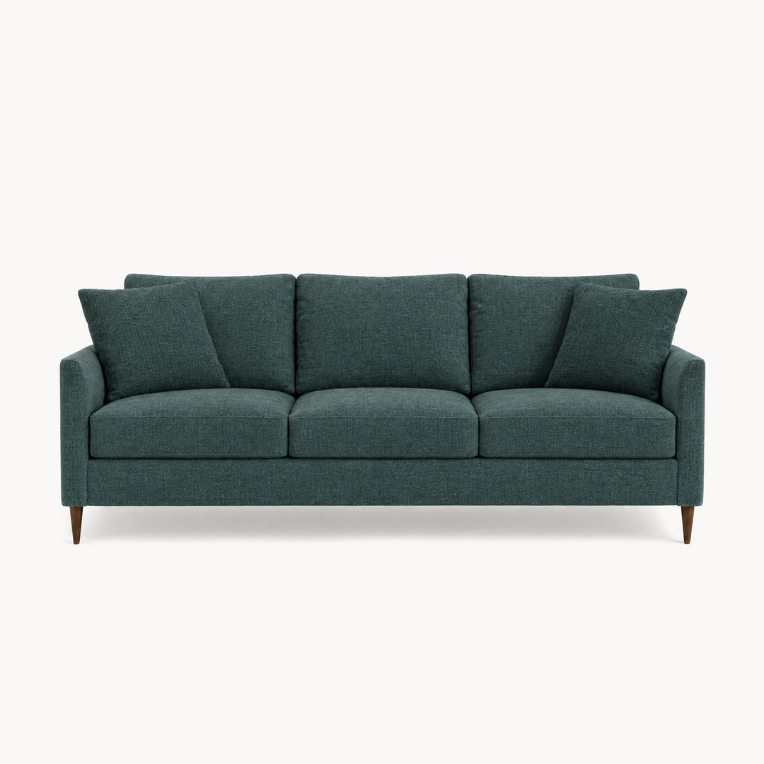 Josie Sofa in Infusion Seawater - studio front view - Stylus - Whats New Furniture Portland OR