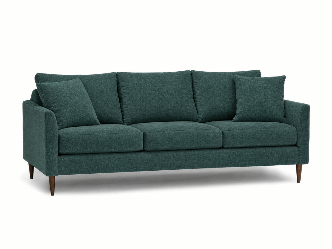 Josie Sofa in Infusion Seawater - studio three-quarter view - Stylus - Whats New Furniture Portland OR