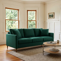 Josie Sofa in Julia Emerald alternate view - mid-century sofa by Stylus - Whats New Furniture Portland OR