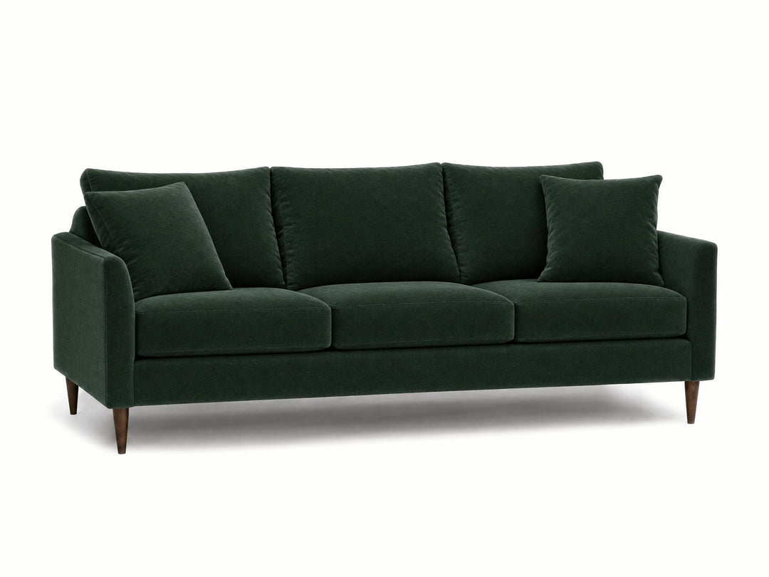 Josie Sofa in Julia Emerald - studio three-quarter view - Stylus - Whats New Furniture Portland OR