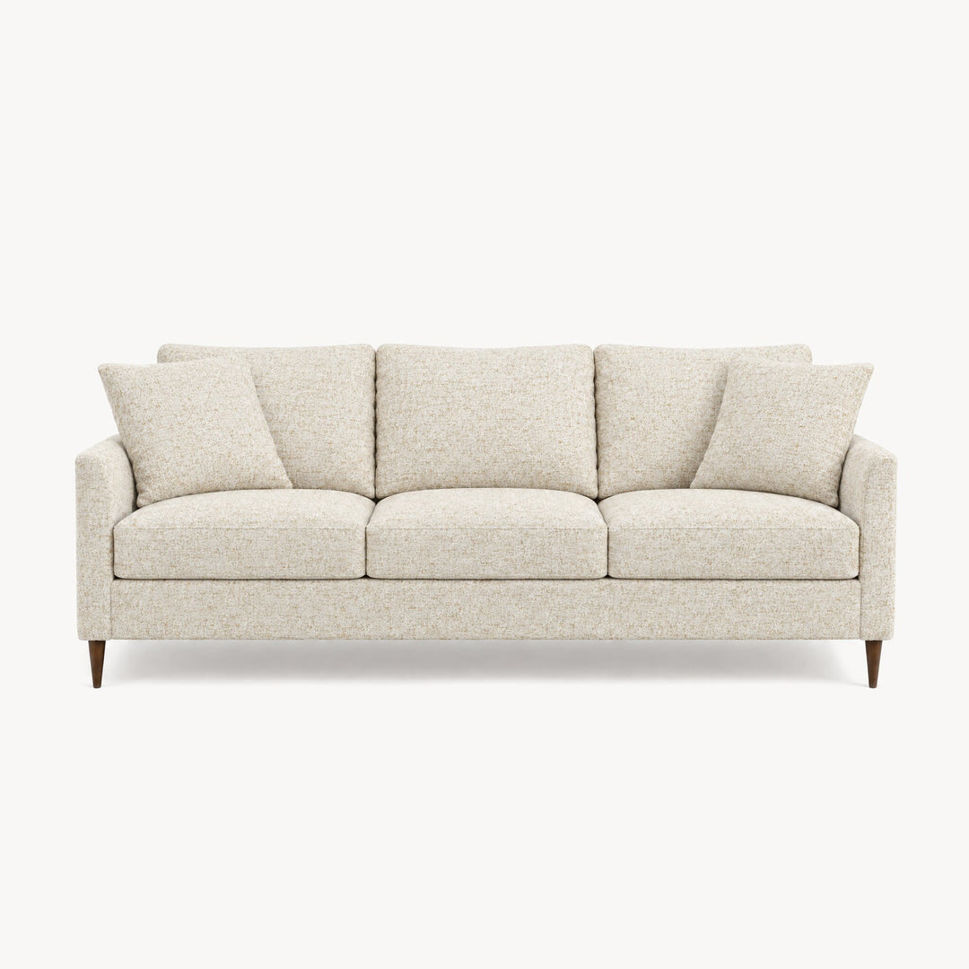 Josie Sofa in Malibu Parchment - studio front view - Stylus - Whats New Furniture Portland OR