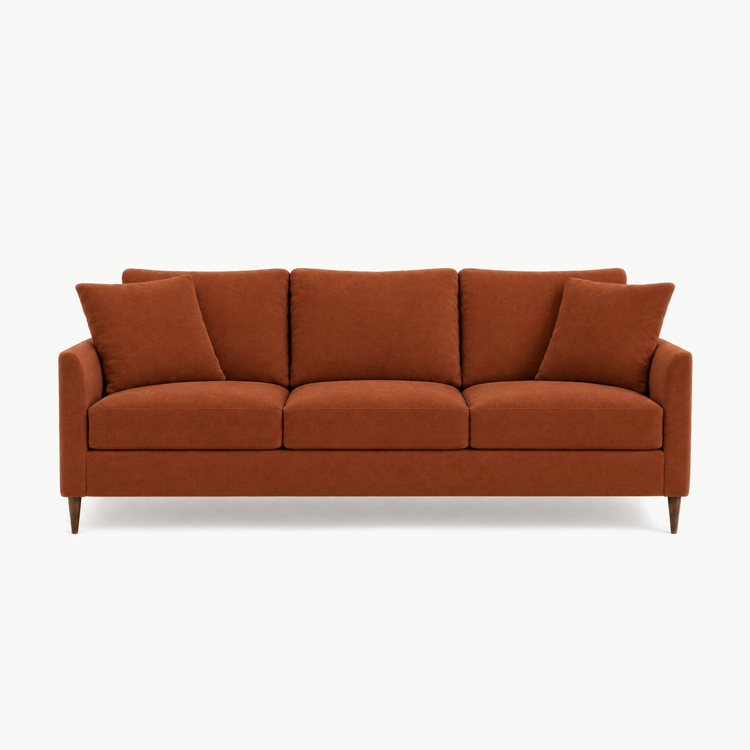 Josie Sofa in Mythic Rust - studio front view - Stylus - Whats New Furniture Portland OR