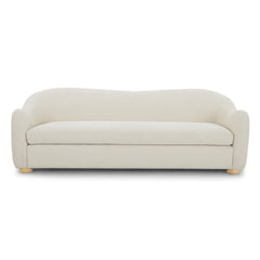 Joss Sofa in Bone alternate angle - curved mid-century sofa private label - Whats New Furniture Portland OR