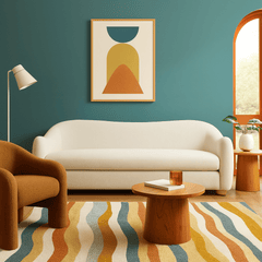 Joss Sofa configuration shot - curved mid-century sofa private label - Whats New Furniture Portland OR