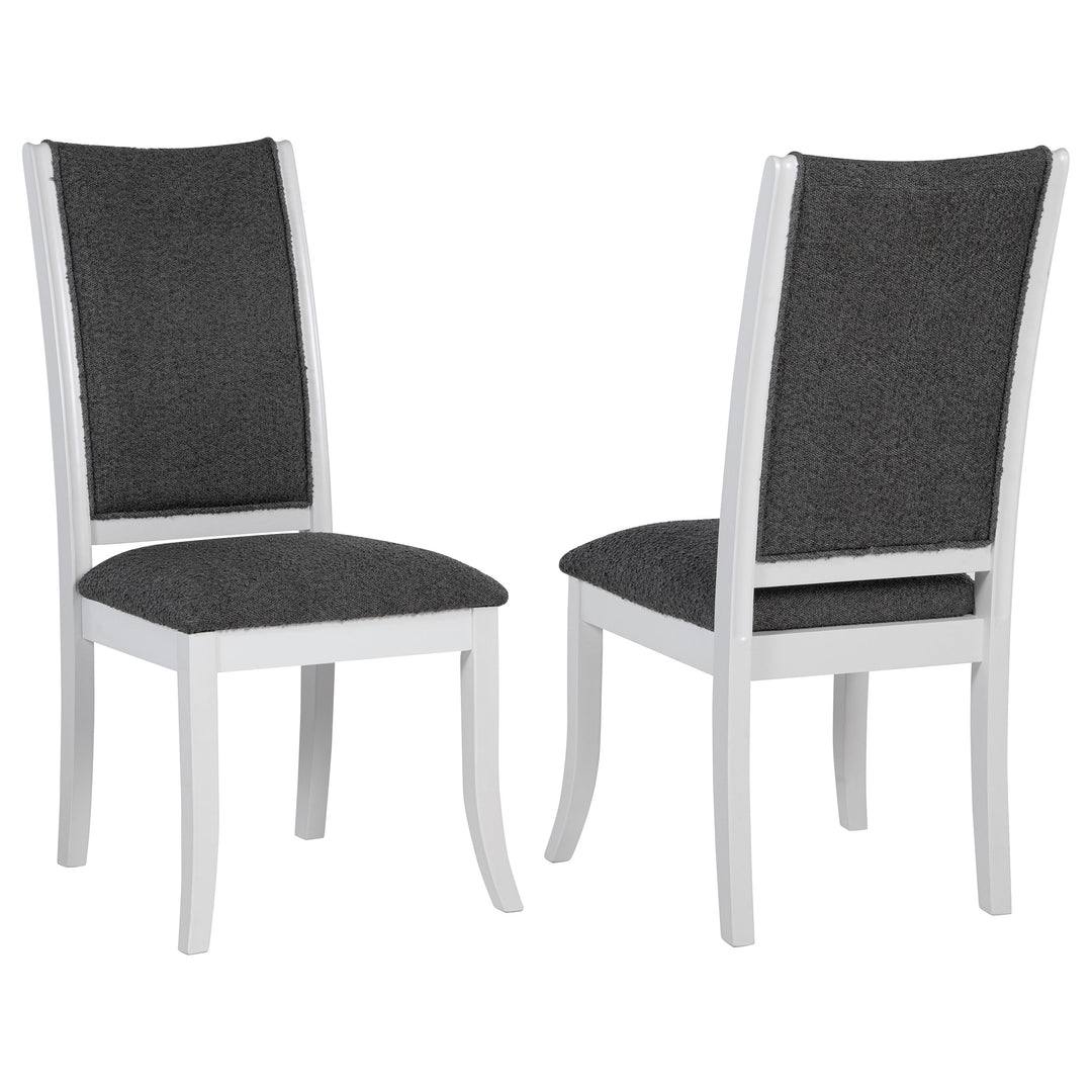 Judd Upholstered Dining Side Chair Pearl White (Set of 2) - What&