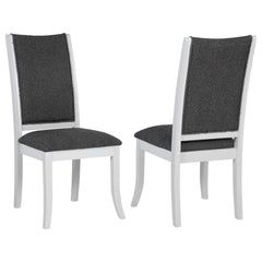 Judd Upholstered Dining Side Chair Pearl White (Set of 2) - What&