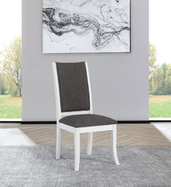 Judd Upholstered Dining Side Chair Pearl White (Set of 2) - What&