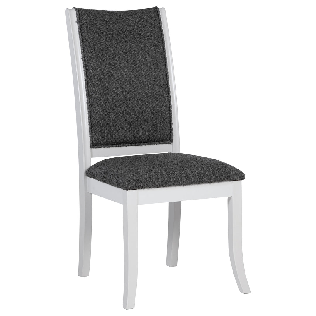 Judd Upholstered Dining Side Chair Pearl White (Set of 2) - What&