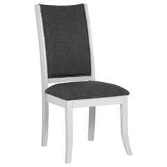 Judd Upholstered Dining Side Chair Pearl White (Set of 2) - What&