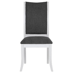 Judd Upholstered Dining Side Chair Pearl White (Set of 2) - What&