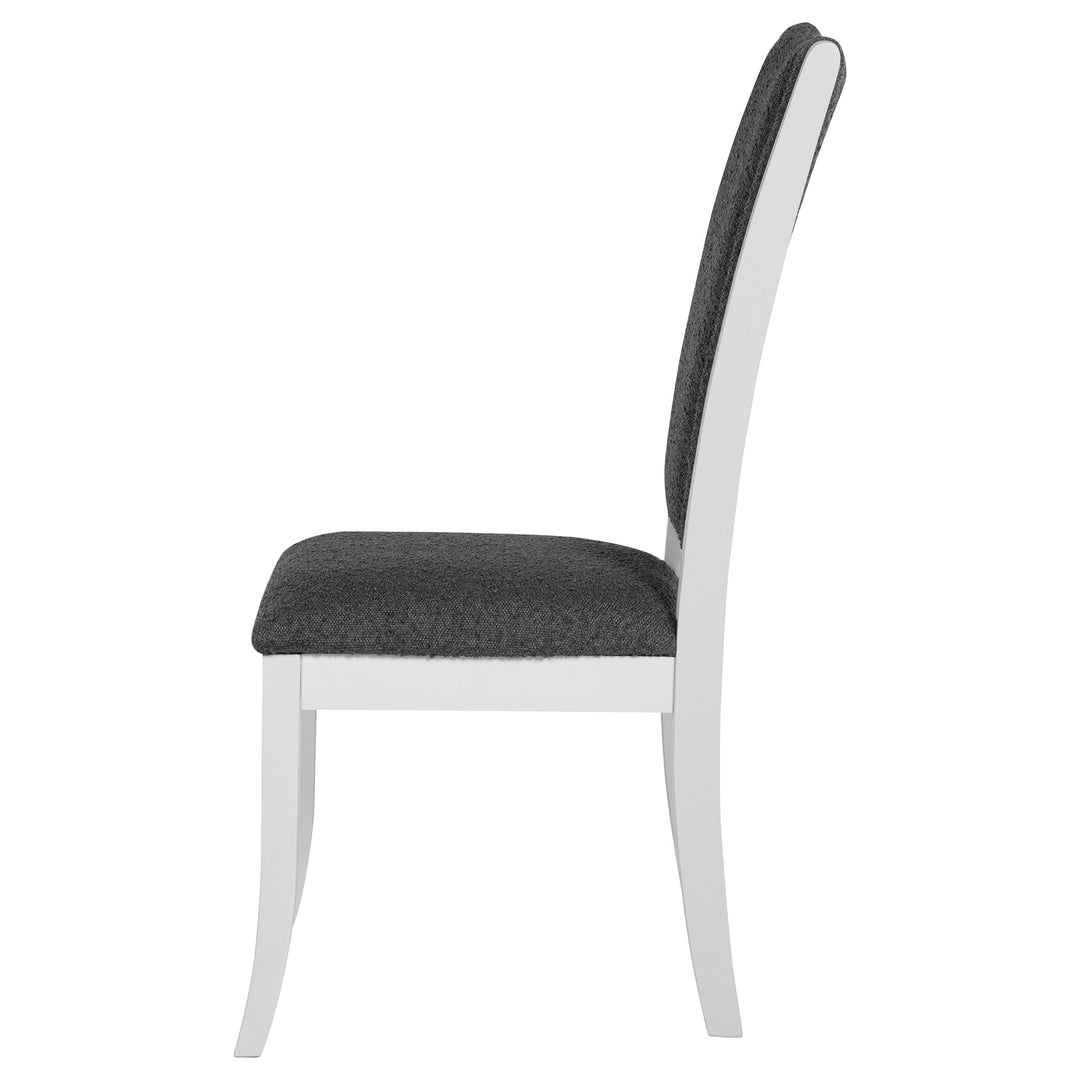 Judd Upholstered Dining Side Chair Pearl White (Set of 2) - What&