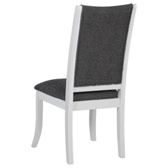 Judd Upholstered Dining Side Chair Pearl White (Set of 2) - What&