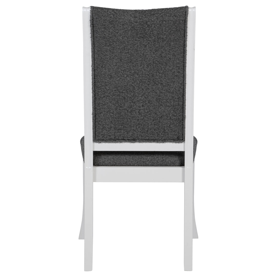 Judd Upholstered Dining Side Chair Pearl White (Set of 2) - What&