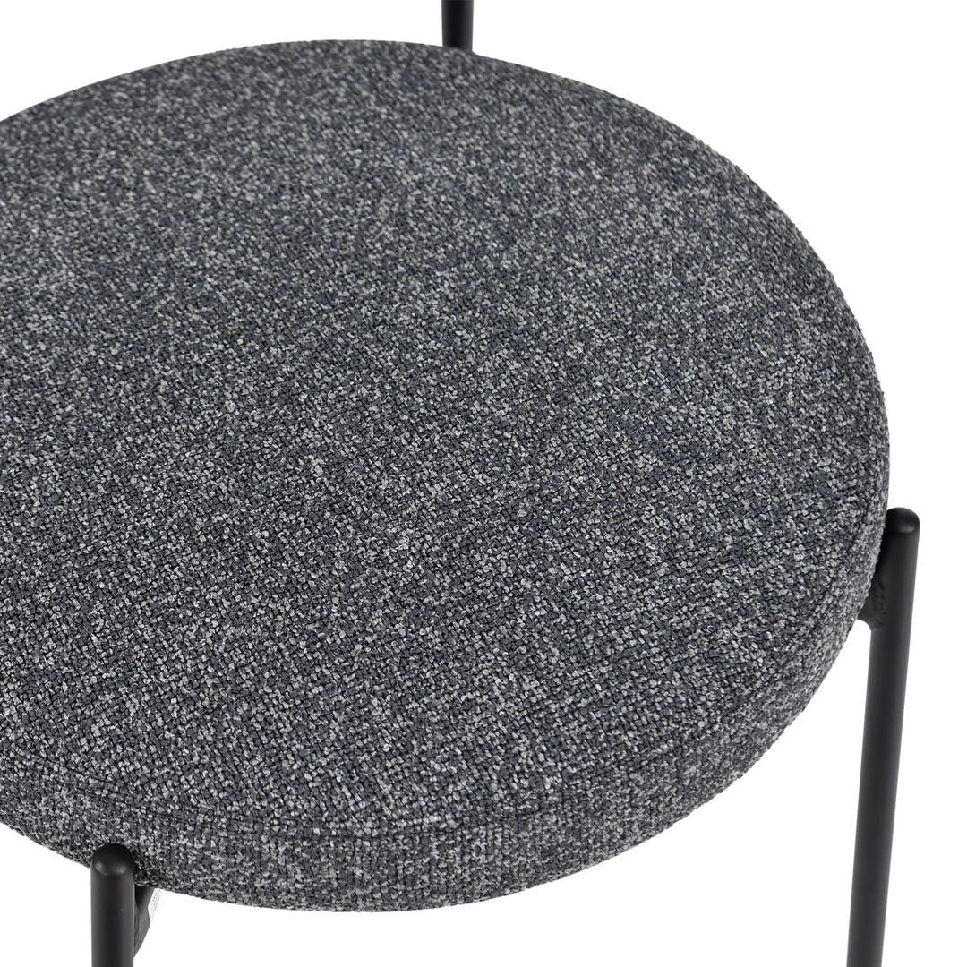 Kai Dining Chair in Chunky Grey fabric detail - upholstered dining chair by LH Imports - Whats New Furniture Portland OR