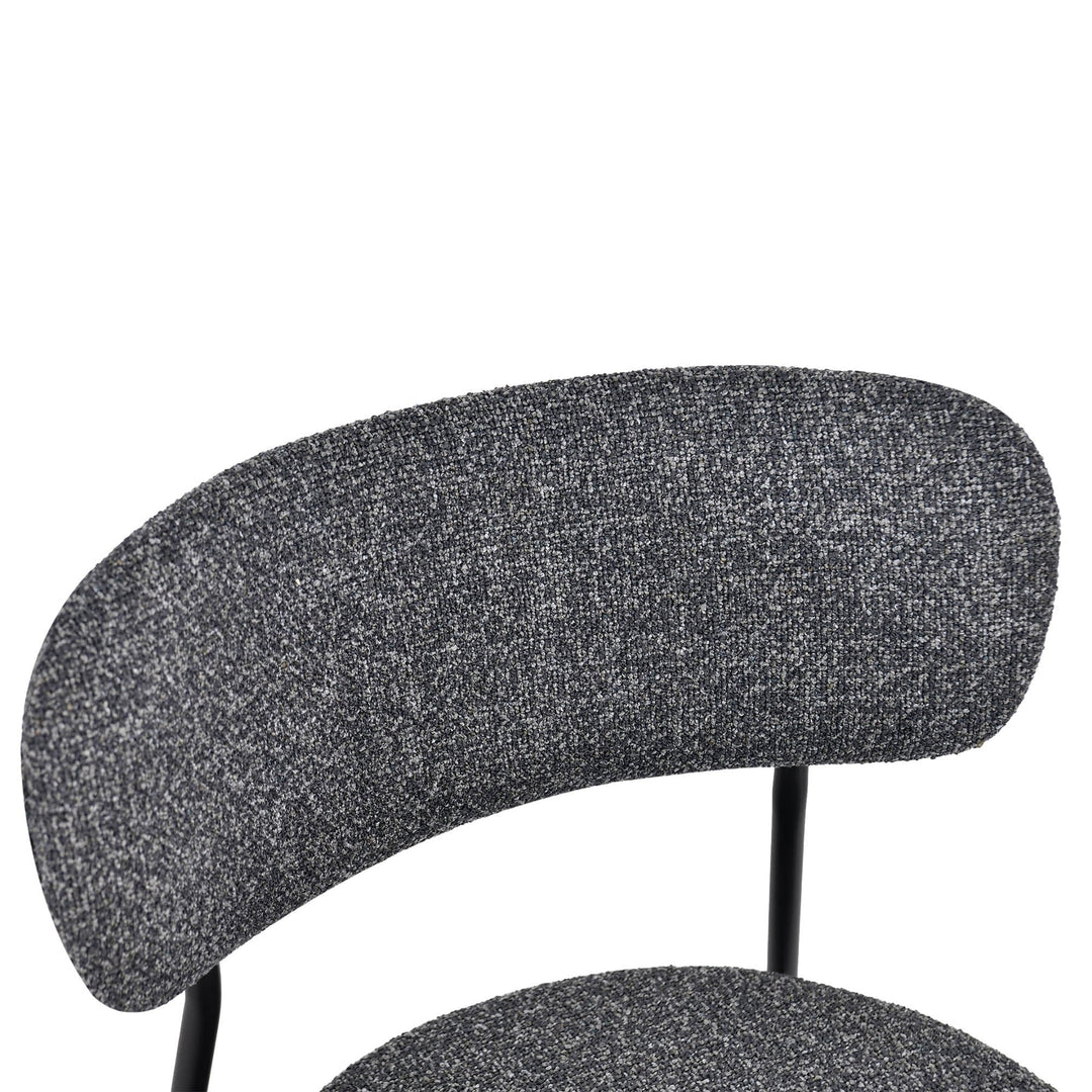 Kai Dining Chair in Chunky Grey side view - upholstered dining chair by LH Imports - Whats New Furniture Portland OR