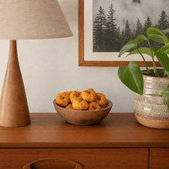 Bag of 15 Dried Miniature Faux Pumpkins styled in a Portland home - home decor by Kalalou - Whats New Furniture Portland OR
