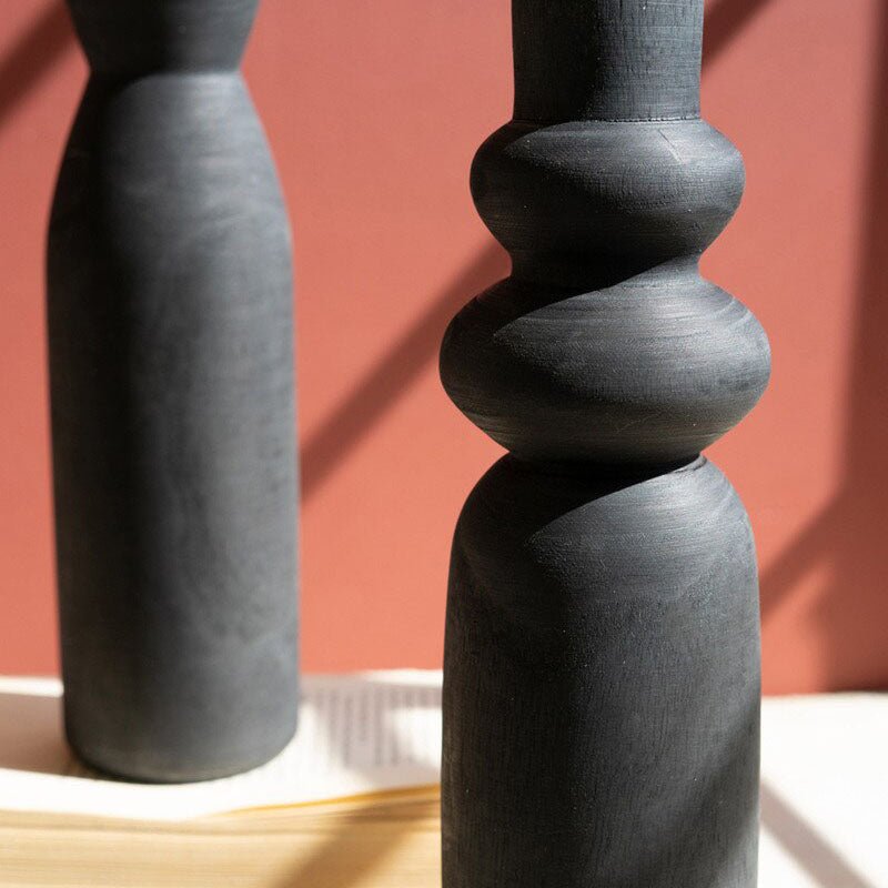 Carved Taper Candle Holders (Set of 5) - Whats New Furniture - Portland, Oregon