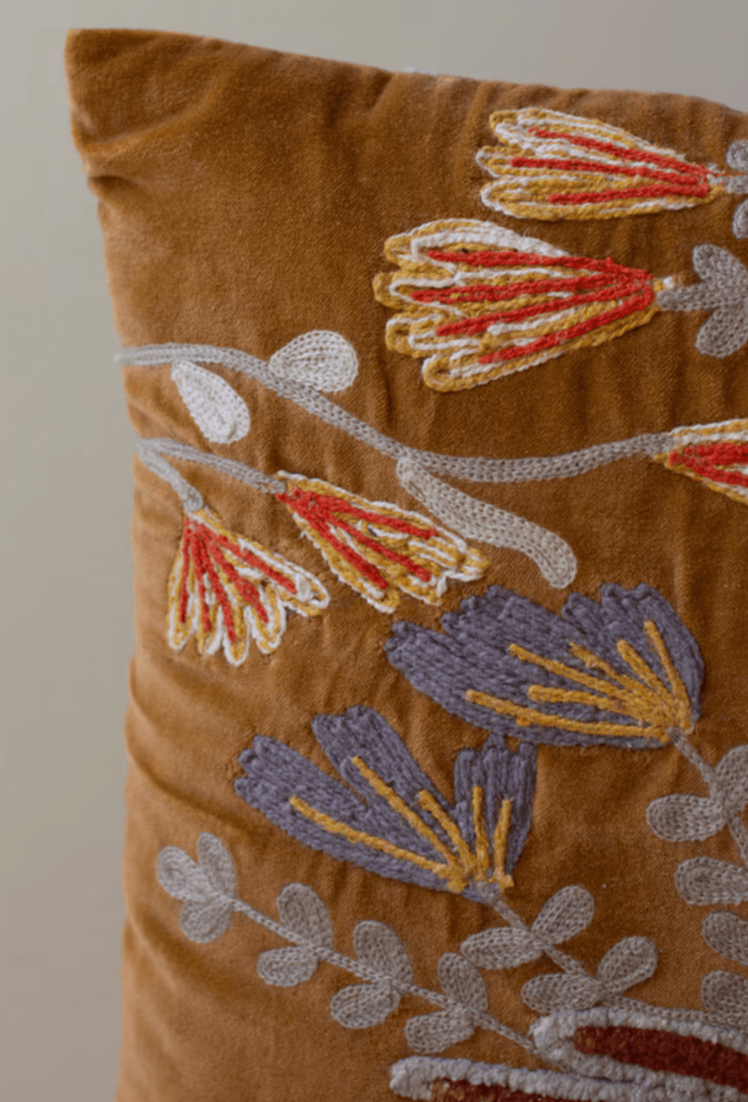 Embroidered Floral Pillows - What&