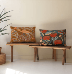 Embroidered Floral Pillows - What&