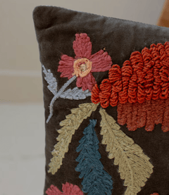 Embroidered Floral Pillows - What&