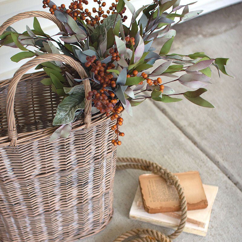 Oval Wicker Baskets (Set of 2) - What&