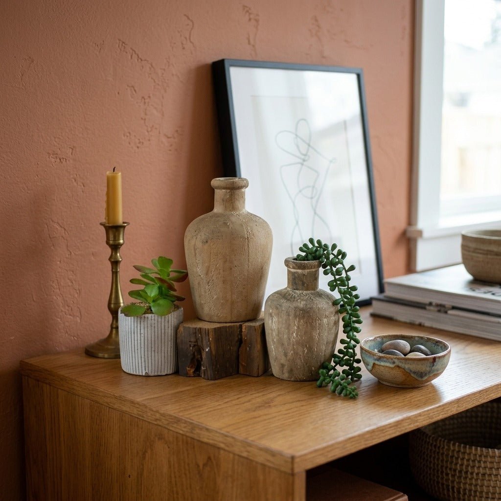 Pair of Carved Wooden Bottles - Lifestyle - What&