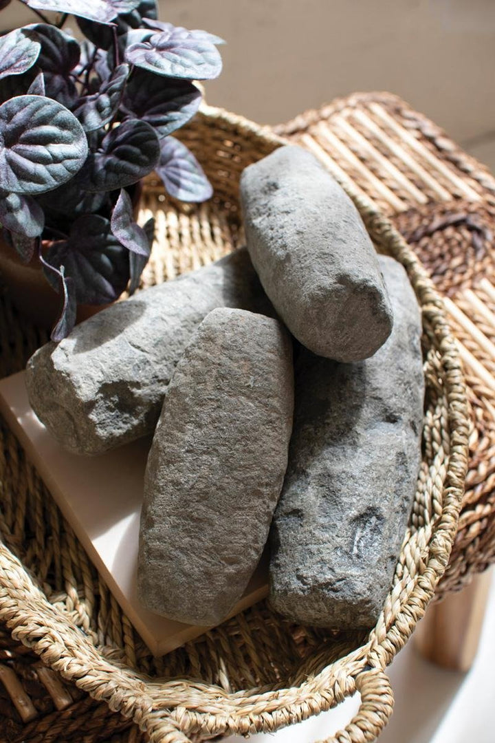 Set of 4 Hand-Carved Stone Pestles by Kalalou - product view - Whats New Furniture Portland OR