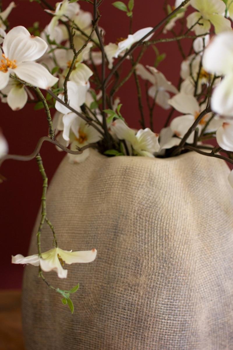 Tall Stone Composite Scalloped Vase by Kalalou - alternate product view 4