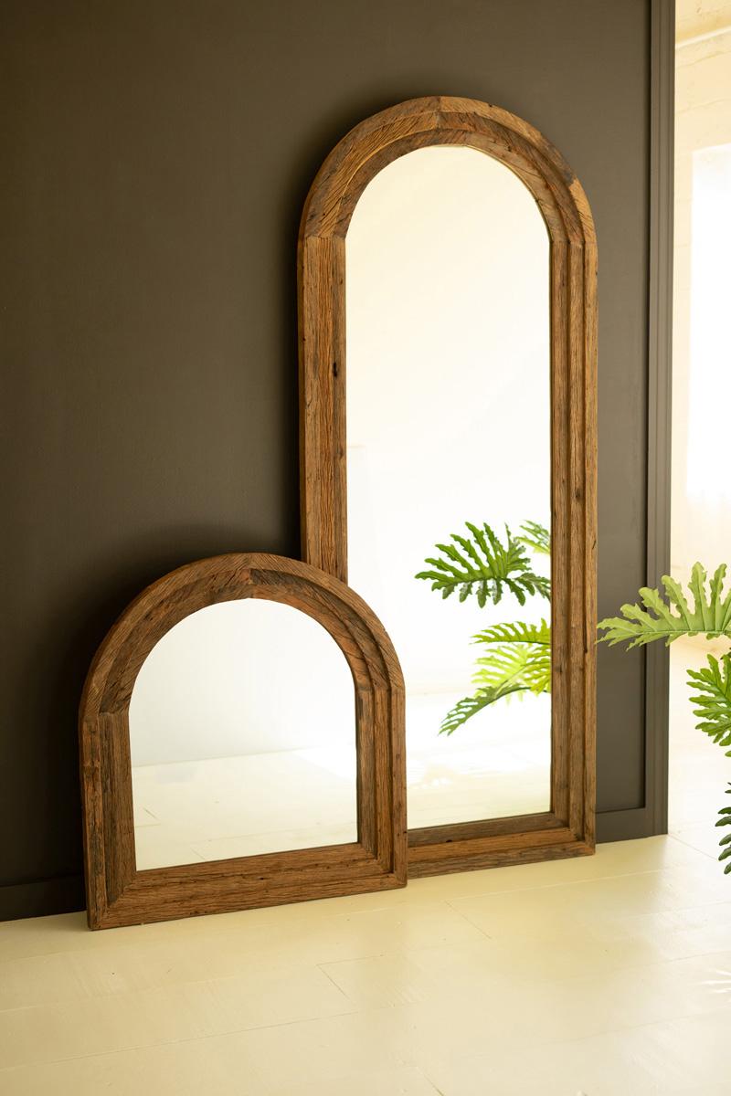 Arched Top Recycled Framed Floor Mirror — view 4