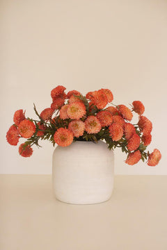 Bundle of 7 Faux Orange Ball Dahlias — view 5