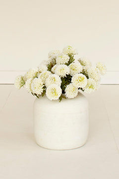 Bundle of 7 Faux White Ball Dahlias — view 2