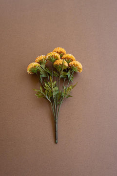 Bundle of 7 Faux Yellow Ball Dahlias — What&