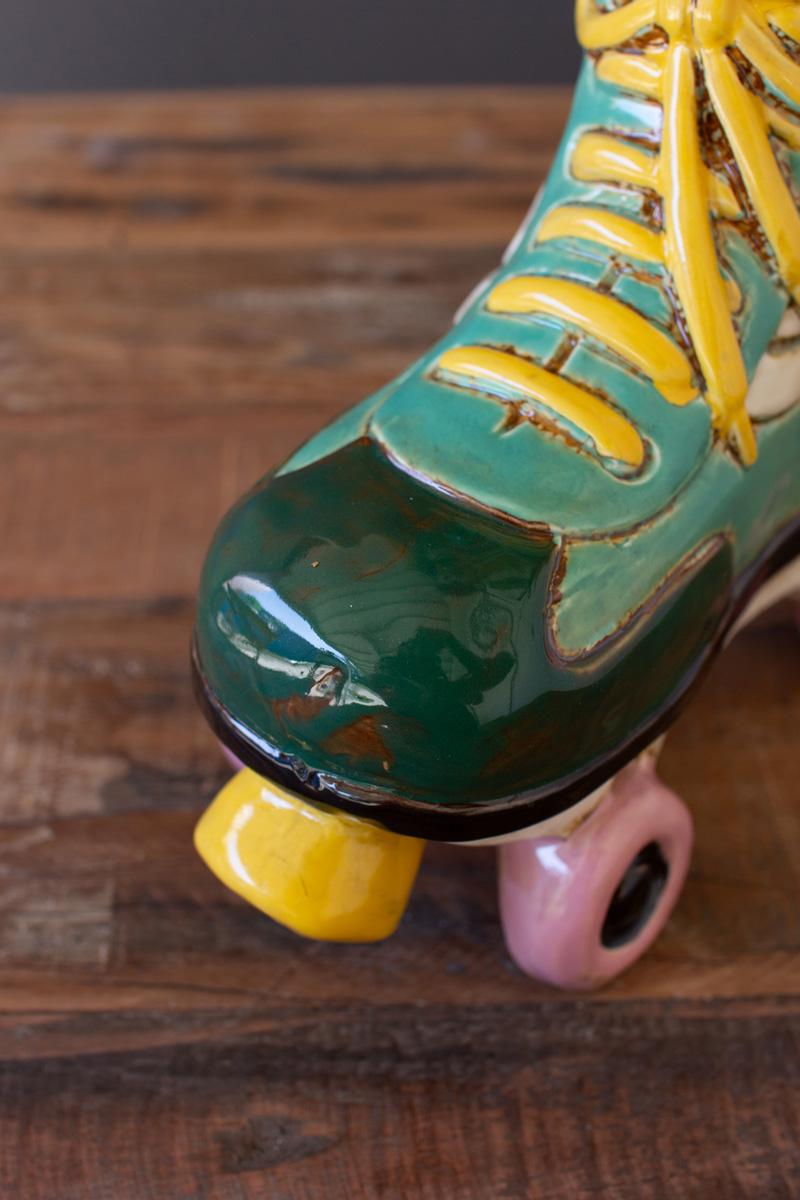 Ceramic Roller Skate Planter — view 3