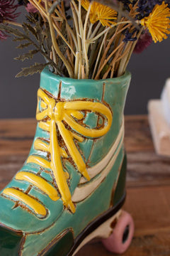 Ceramic Roller Skate Planter — view 4