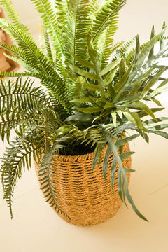 Faux Mixed Ferns in Pot — view 2