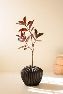 Faux Rubber Tree in Pot — view 4
