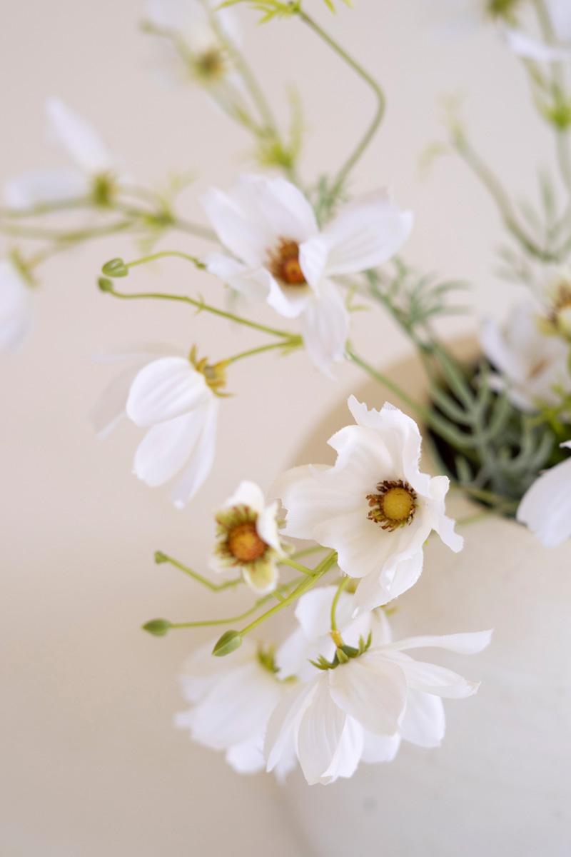 Faux White Cosmos Spray — view 3