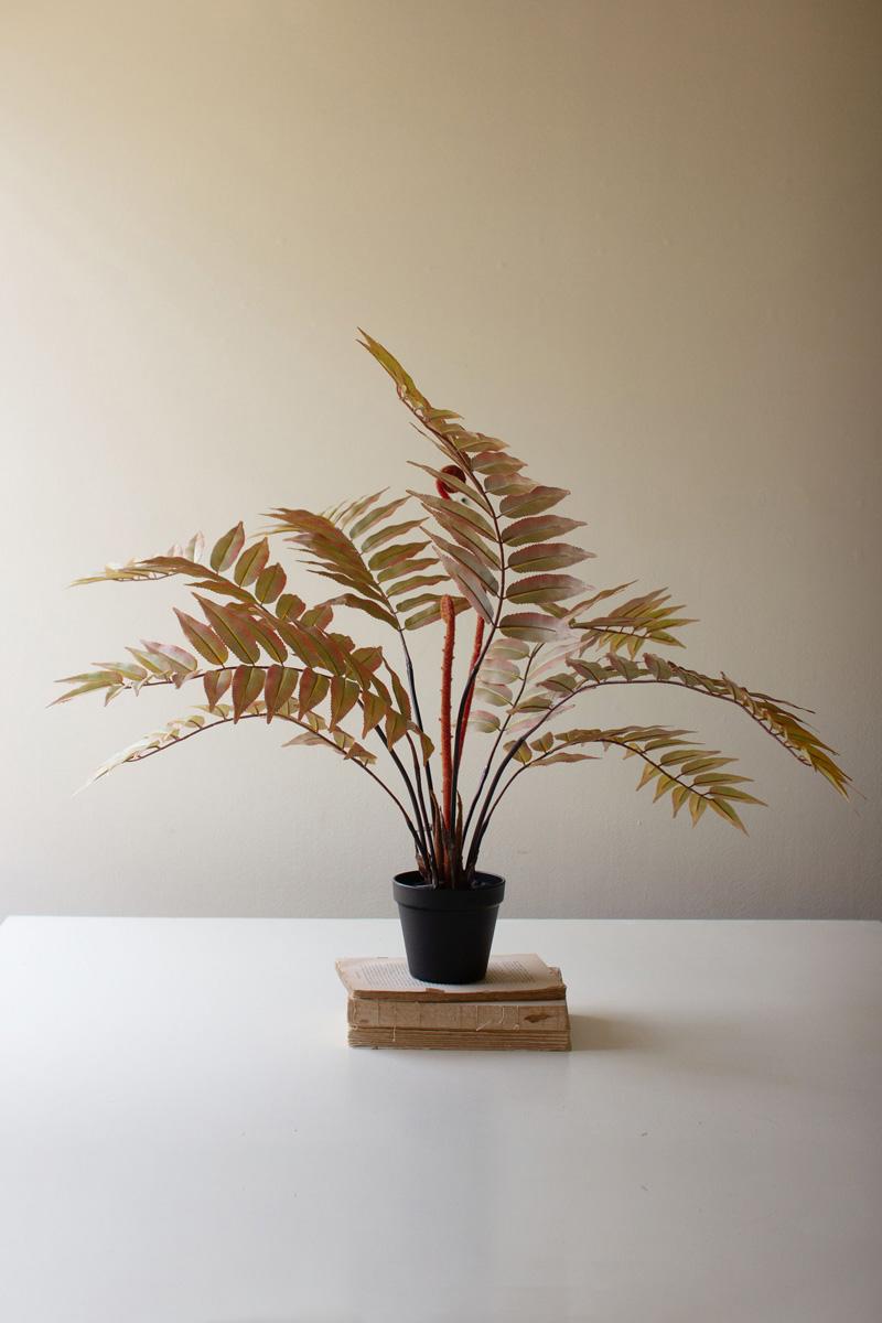 Faux Yellow Fern in Pot — What's New Furniture Portland